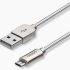 Deppa Steel USB-microUSB 1,2м оплетка металл Silver