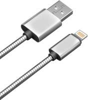 Akai CE-605S USB-A-Lightning 1м оплетка металл Silver