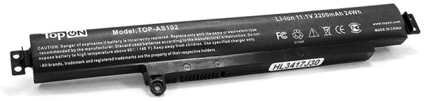 Аккумулятор для ноутбука Asus TopOn TOP-AS102 VivoBook F102BA, X102B, X102BA Series. 11.25V 2200mAh 33Wh. PN: A31N1311