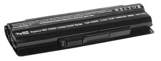 Аккумулятор для ноутбука MSI TopOn TOP-CR650 MegaBook CR650, FR600, FX400, GE620 Series. 10.8V 4400mAh 48Wh. PN: BTY-S14, 40029150