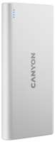 Аккумулятор внешний универсальный Canyon PB-106 CNE-CPB1006W 10000mAh, 5V/2A, 5V/2.1A(Max), USB cable length 0.3m, white