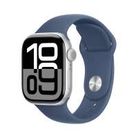Apple Смарт-часы Watch Series 10 46mm Silver Aluminum Case with Denim Sport Band (M/L)
