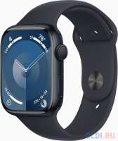Apple Смарт-часы Watch Series 9 A2980 45мм OLED корп.темная ночь рем.темная ночь разм.брасл.:M/L (MR9A3LL/A)