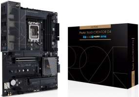 ASUS Материнская плата ATX PROART B660-CREATOR D4 (LGA1700, B660, 4*DDR4(5333), 4*SATA 6G RAID, 3*M.2, 5*PCIE, 7.1CH, 2.5Glan, Glan, USB Type-C(DP), 4