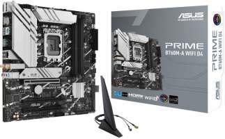 ASUS Материнская плата mATX PRIME B760M-A WIFI D4 (LGA1700, B760, 4*DDR4(4800), 4*SATA RAID, M.2, 3*PCIe, 4*USB 2.0, 2*USB 3.2, BT/WiFi, 2*HDMI/DP, au