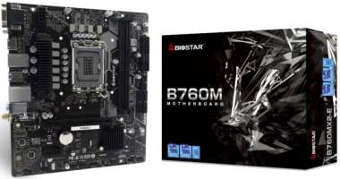 Biostar Материнская плата mATX B760MX2-E (LGA1700, B760, 2*DDR5, PCIe, M.2, 4*SATA RAID, USB 2.0, USB 3.2, VGA, HDMI)