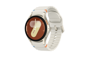 Часы Samsung Galaxy Watch 7 LTE SM-L305FZEACAU 40мм 1.3" Super AMOLED корп.золото белое рем.золото белое