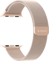 Deppa Ремешок Band Mesh для Apple Watch 42/44 mm, нержавеющая сталь, розовое золото
