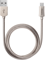 Deppa Steel USB-microUSB 1,2м оплетка металл Silver