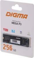 Digma Накопитель SSD M.2 2280 Mega P3 DGSM3256GP33T 256GB, 1700/1100MB/s, 225K/105K IOPS, TBW 200, MTBF 2M