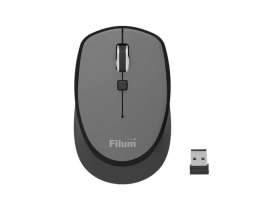 Filum Мышь Wireless FL-MW10-GY оптическая 2.4 ГГц USB 4 кл., DPI: 800/1200/1600, питание АА 1 шт., серая, Windows XP/Vista/7/8/10, MacOS