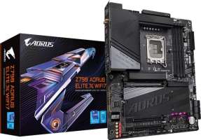 GIGABYTE Материнская плата ATX Z790 A ELITE X WIFI7 (LGA1700, Z790, 4*DDR5 (4800), 6*SATA 6G RAID, 4*M.2, 3*PCIE, 2.5Glan, WiFi, BT, HDMI, DP, USB Typ