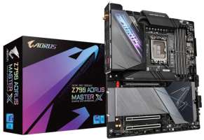 GIGABYTE Материнская плата E-ATX Z790 AORUS MASTER X (LGA1700, Z790, 4*DDR5(4800), 4*SATA 6G RAID, 5*M.2, 3*PCIe, WiFi, BT, DP, 2*USB 2.0, 13*USB 3.2,