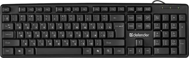 Клавиатура Defender Element HB-520 45522 черная, USB, полноразмерная
