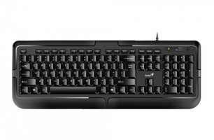 Клавиатура Genius KB-118 II 31310051402 RU,USB, Black. 104 клавиши + кнопка SmartGenius, кабель 1.5 м