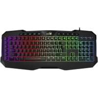 Клавиатура проводная Genius Scorpion K11 Pro 31310007405 чёрная, игровая, USB, с цифровым блоком, 9 горячих кнопок, влагозащищенная, тонкие клавиши, 2