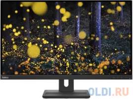 Lenovo Монитор 27" E27q-20 Black, 16:9, IPS, 2560 x 1440, 4ms, 350cd, 75Hz, 1xHDMI, 1xDP, SPK, HAS