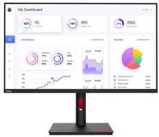 Lenovo Монитор 31,5" ThinkVision T32P-30 63D2GCR1CS 3840x2160 WLED, 16:9, IPS, 350cd, 1000:1, 3M:1, 4ms, 178/178, DP, HDMI, 4*USB, 60Hz, Tilt, VESA, b