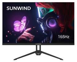 Монитор 23,8" SUNWIND SUN-M24BA107 black, 1920x1080, IPS, 3ms, 16:9, 2*HDMI, DP, 1000:1, 300cd, 178°/178°