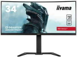 Монитор 34" Iiyama G-Master GB3467WQSU-B5 3440x1440, 165Hz, 0,4ms(mprt), 21:9, 550 cd/m, 1500R, 3000:1, 80M:1, 178°/178°, HDMI, DP, SPK, USB-HUB 4x3.0