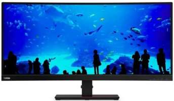 Монитор 34" Lenovo ThinkVision P34w-20 63F2RAT3UK 3440x1440 LED, 21:9, IPS, 300cd, 1000:1, 4ms, 178/178, DP, 2*HDMI, USB Type-C, RJ-45, audio, 60Hz, c