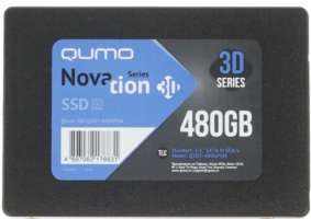 Накопитель SSD 2.5'' Qumo Q3DT-480GPGN Novation 480GB SATA 6Gb/s 3D TLC 530/510MB/s IOPS 59K/87K MTBF 2 TBW 480