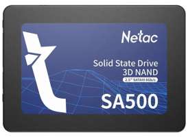 Накопитель SSD 2.5'' Netac NT01SA500-960-S3X SA500 960GB SATA 6Gb/s 3D TLC/QLC 530/475MB/s MTBF 1.5M 480 TBW 7mm