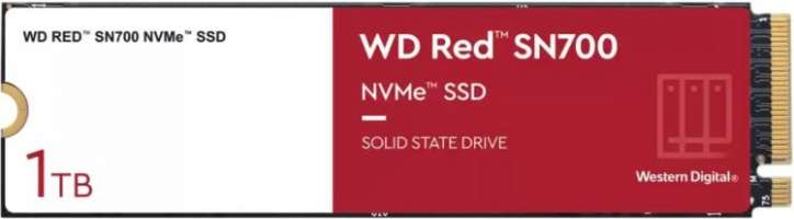 Накопитель SSD M.2 2280 Western Digital WDS100T1R0C WD Red SN700 1TB PCIe Gen 3 x 4 3430/3000MB/s IOPS 515K/560K MTTF 1.75M