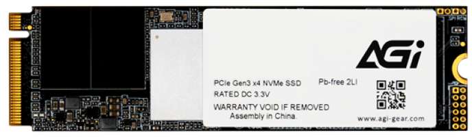 Накопитель SSD M.2 2280 AGI AGI2T0GIMAI218 AI218 2TB PCIe Gen 3x4 3D TLC 3060/1300MB/s IOPS 205K/276K MTBF 1.6M 512MB 100TBW 0,36DWPD Heat Sink RTL