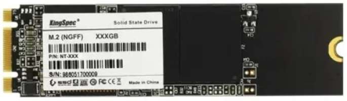 Накопитель SSD M.2 2280 KINGSPEC NT-256 256GB SATA 6Gb/s 3D MLC 500/480MB/s MTBF 1M