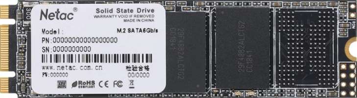 Накопитель SSD M.2 2280 Netac NT01N535N-128G-N8X N535N 128GB SATA 6Gb/s 3D TLC 560/520MB/s