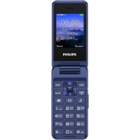 Мобильный телефон Philips Xenium E2601 синий, раскладной 2Sim 2.4" 240x320 Nucleus 0.3Mpix GSM900/1800 FM microSD max32Gb