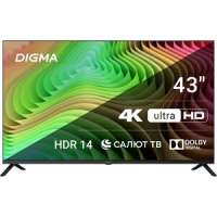 Телевизор LED Digma DM-LED43UBB40 43" Салют ТВ Frameless Metal черный 4K Ultra HD 60Hz DVB-T DVB-T2 DVB-C DVB-S DVB-S2 USB WiFi Smart TV