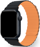 uBear Mode для Apple Watch 42|44|45|49 mm силиконовый  Черный/оранжевый (WB17OB01ML-AW )