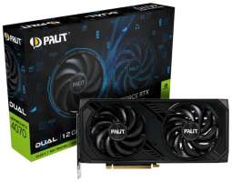 PCI-E Palit GeForce RTX 4070 Dual (NED4070019K9-1047D) 12GB GDDR6X 192bit 5nm 1920/21000MHz HDMI/3*DP