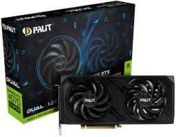 PCI-E Palit GeForce RTX 4070 SUPER DUAL (NED407S019K9-1043D) 12GB GDDR6X 192bit 5nm 1980/21000MHz HDMI/3*DP