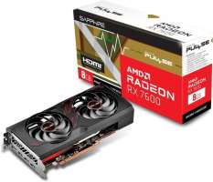 PCI-E Sapphire Radeon RX 7600 PULSE (11324-01-20G) 8GB GDDR6 128bit 6nm 1875/18000MHz HDMI/3*DP RTL