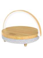 Xiaomi Настольная лампа Ezvalo Wireless Charging Lamp с функцией беспроводной зарядки и колонки Wood pattern (LYYD01) (коричневый)