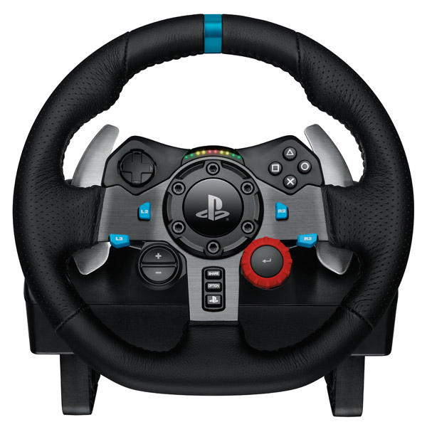 Руль игровой Logitech G29 Driving Force для PC/PS3/PS4, кожа, виброотдача, угол поворота руля 900°, USB