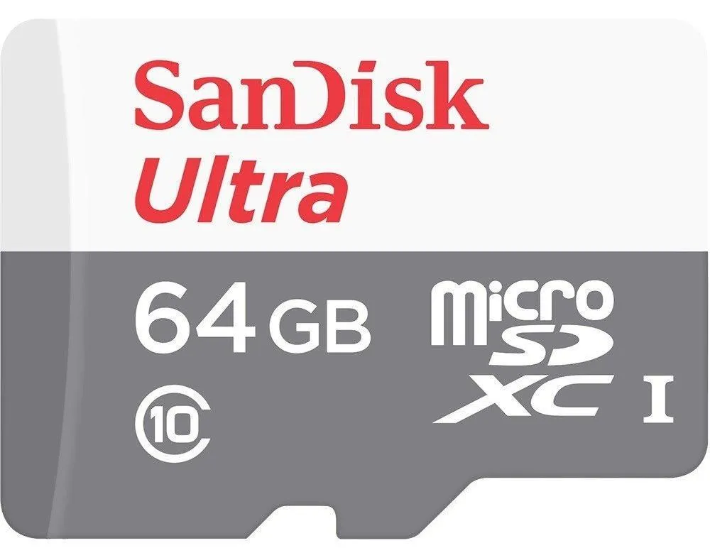 SanDisk Ultra 64 GB Class 10 UHS-1 Черно-белая (SDSQUNR-064G-GN3MN)